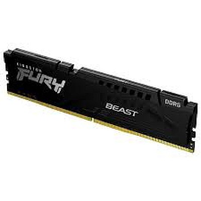 Image 32GB DDR5-5200 Kingston FURY Beast DDR5, PC41600, CL40, 1.25V, 2Rx8, Auto-overclocking, Asymmetric BLACK low-profile heat spreader, Intel XMP 3.0 Read