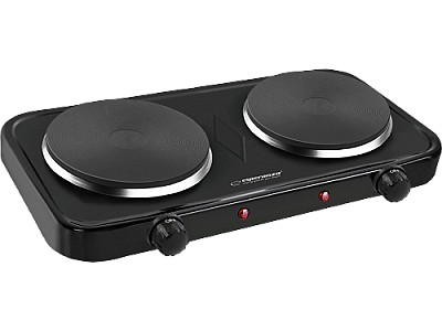 Image Electric Hot Plate Esperanza COTOPAXI EKH010K  Black, 2000W (1x1000W, 1x1000W), 5 temperature degrees thermostatic protection against overheating The