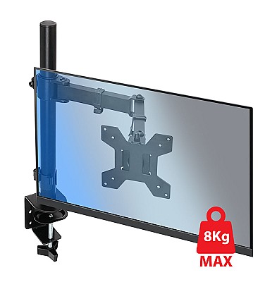 Image Arm for 1 monitor 10"-27"  Esperanza HORKOS ERW017, Adjustable desk display mounting arm, Tilt adjustment (up/down): +80o/-90o, Right/left adjustment: