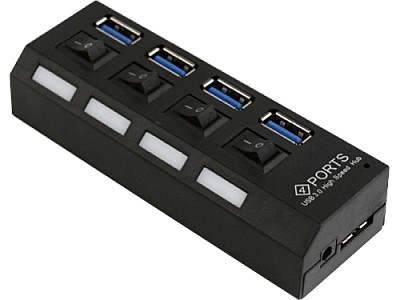 USB  3.0 Hub 4-port Gembird ""UHB-U3P4-22"", Black