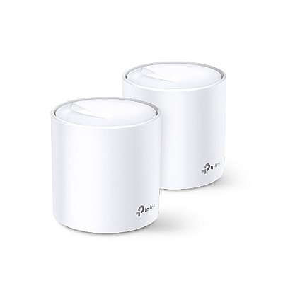 TP-LINK Deco X60(2-pack) AX3000 Whole-Home Mesh Wi-Fi System, Wi-Fi 6, Qualcomm 1GHz Quad-core CPU, 2402Mbps at 5GHz+574Mbps at 2.4GHz, 4 Streams for