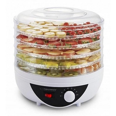 Image Dehydrator Esperanza CHANTERELLES EKD002, 5 transparent trays, Overheating protection, Strong power 250W, 8 drying programmes