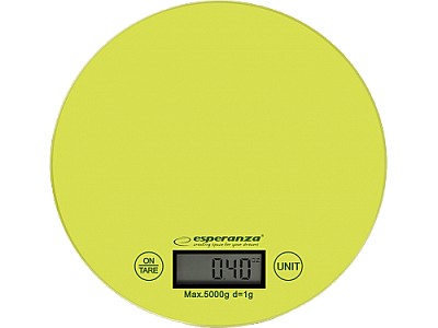 Image Kitchen Scale Esperanza MANGO EKS003G Green  Touch buttons, Maximum capacity: 5000g, Division: 1g, Four units of measure: g /lb/oz/kg, Tare Function,