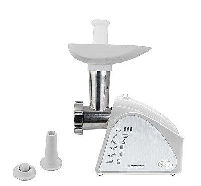 Image Meat Grinder Esperanza RISSOLE  EKM034, with graters, 2200W, Stainless steel knife, Metal spiral drive, 3 discs 3, 5, 7 mm,,Forward and reverse functi