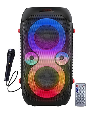 Image Esperanza SINGER EP156, Bluetooth Portable Speaker, power: 20W, Black, RGB LED lighting, Built-in FM Radio, Bluetooth profiles: A2DP, AVRCP, HFP, HSP,