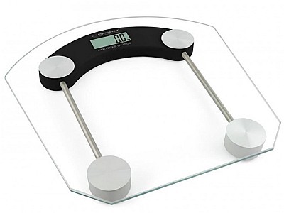 Bath Scale Esperanza PILATES EBS008K Black, Equipped with four high precision Strain Gauge sensors, Capacity 180kg /396LB, Division 100 g/0.2LB, Power