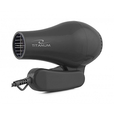 Hair Dryer TITANUM GAIA TBH001K  Black, Compact, 600W;  2 speeds;  foldable handle; travel size