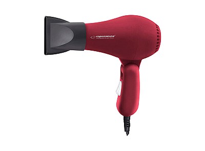 Hair Dryer Esperanza AURORA EBH003R Red, Compact, 750W; 2 speeds;  2 temperature levels; foldable handle; travel size