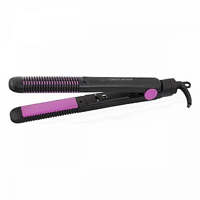 Hair Straightener Esperanza SLEEK EBP002, 35W, 2 in 1 hair straightener & curler, Ceramic coating,  Suitable for hair curling; 25х90mm floating plate;