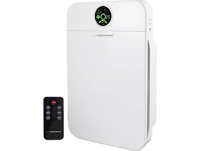 Air Purifier Esperanza ZEPHYR EHP002 Power consumption: 35W; CADR (clean air delivery rate): 150 m³/h; Applicable area: 35-50 m²; Negative Ions amount