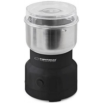 Coffee Grinder Esperanza CAPPUCCINO EKC007K Black, Power 100W, bowl capacity 50g, stainless steal blade