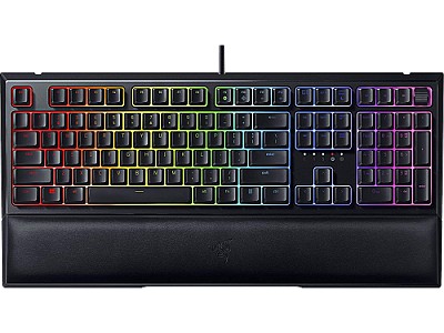 Image Keyboard RAZER Ornata V2 - Russian Layout / Razer™ Mecha-Membrane Technology, Tactile click with soft, cushioned touch, Razer Chroma™ backlighting wit