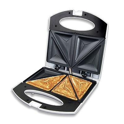 Sandwich Maker Titanium FONTINA TKT006W, 1000W, white, With plates coated, automatic temperature control, easy to clean heating plates, non-stick coat