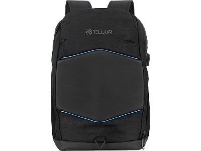 Image Rucsac-Laptop, GlowPack, Banda iluminata, USB port, 15.6", Tellur Black  TLL611282