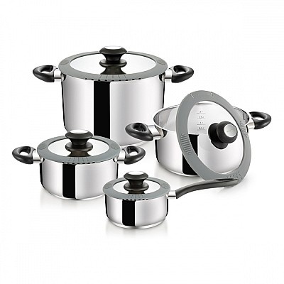 Set cratite inox SmartCOVER, 8 piese