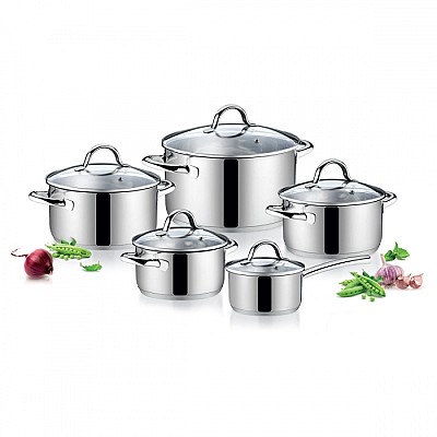 Set cratite inox AMBITION, 10 piese