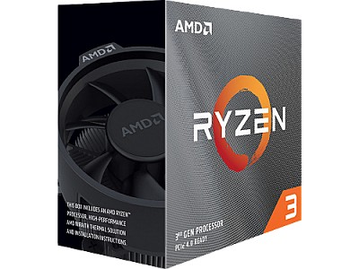 Image CPU AMD Ryzen 3 3100 Socket AM4, 3.6-3.9GHz (4C/8T), no Graphics, 2MB, L2, 16MB L3, 7nm, 65W, Box