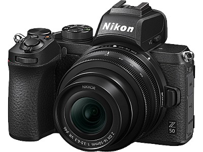 Nikon Z 50 + NIKKOR Z DX 16-50mm VR, 3.2" LCD, 20.9Mpix, 23.5 x 15.7 mm DX Sensor, ISO100-204800, SD/SDHC/SDXC Type Memory, WiFi+BT4.2, 209 Autofocus