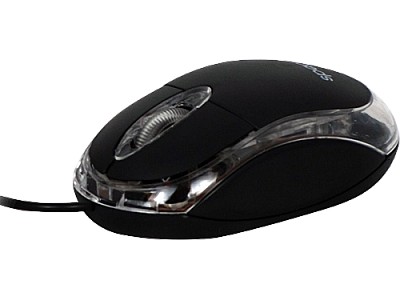 Mouse Spacer optic led albastru black USB SPMO-080