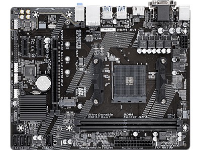 Image MB GIGABYTE GA-A320M-S2H, Socket AM4, VGA, DVI, HDMI