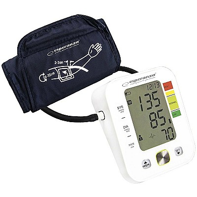 Image Blood Pressure Arm Esperanza VERVE ECB003,  Measurement of the systolic (SYS) and diastolic (DIA) blood pressure and pulse (P), Detection of cardiac a