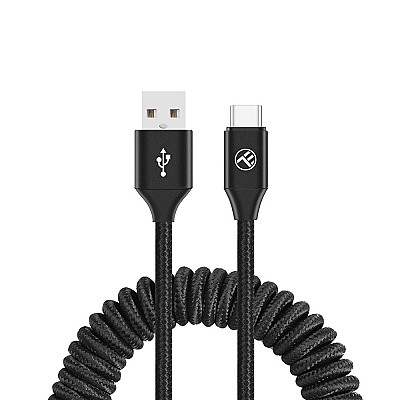Image Cable USB - Type-C, 3A, 1.8m EXTENDABLE, Tellur Black  TLL155395
