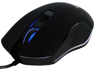 MOUSE GAMING SPACER USB optic, 2400dpi, 6 butoane, 1 rotita scroll,black, iluminare RGB "SP-GM-01"