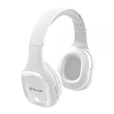 Image Casti Bluetooth, Over-ear, Pulse, Microfon, Timp de joc muzical până la 8h,  Tellur White  TLL511371