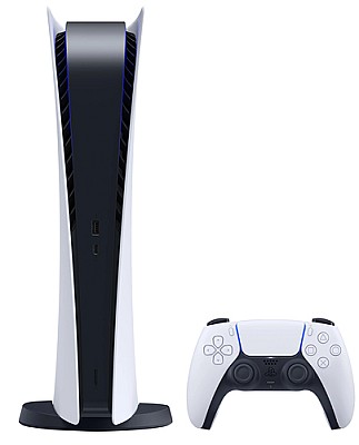 Game Console Sony Playstation 5 Digital Edition 825GB, 1 x Gamepad, Black/White