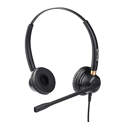 Image Call center headset wired Tellur Voice 520N, QD, binaural, USB, black, TLL411004