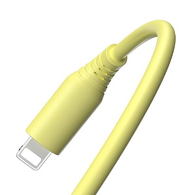 Image Cable USB - Lightning, 3A, 1m, Tellur yellow TLL155397
