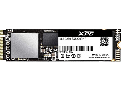 Image M.2 NVMe SSD 512GB  ADATA XPG SX8200 PRO, PCIe3.0 x4 / NVMe1.3, M2 Type 2280 , Read: 3500 MB/s, Write: 3000 MB/s, Controller SMI, 3D NAND TLC,  ASX820