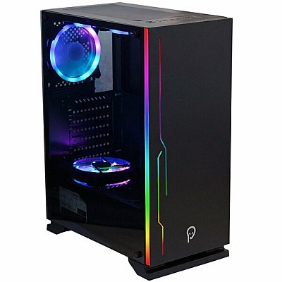 Image Case SPACER - gaming, Middle Tower, ATX, "BRIGHT", fara sursa, sticla securizata, 4 x fan,HUB si telecomanda, USB 2.0 x 1, USB 3.0 x 2,SP-GC-BRIGHT
