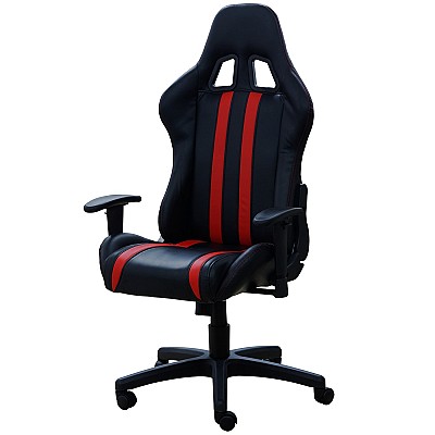 Image Gaming chair SPACER  SPCH-TRINITY-RED  Black-Red, Synthetic PU,120 kg max., Adjustable Back Angle 90°- 135°, Armrests ajustable, Pillow-2