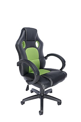 Image Gaming chair SPACER  SPCH-CHAMP-GRN  Black-Green, Synthetic PU + Textil, 120 kg max