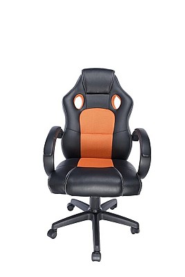 Image Gaming chair SPACER  SPCH-CHAMP-RNG  Black-Orange, Synthetic PU + Textil, 120 kg max