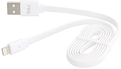 Cable USB - Lightning, 1m, Tellur White  TLL155031