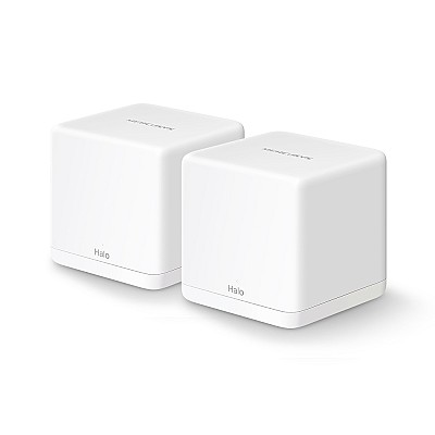 Image MERCUSYS Halo H30G(2-pack) AC1300 Whole Home Mesh Wi-Fi System,SPEED: 400 Mbps at 2.4 GHz + 867 Mbps at 5 GHz,SPEC: 2× Internal Antennas, 2× Gigabit P