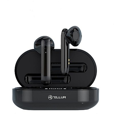 Image Tellur Flip True Wireless Earphones, Black, Bluetooth version 5.0, up to 10 m, True Wireless Stereo, Music play time Up to 2.5 hours, Charging time Ap