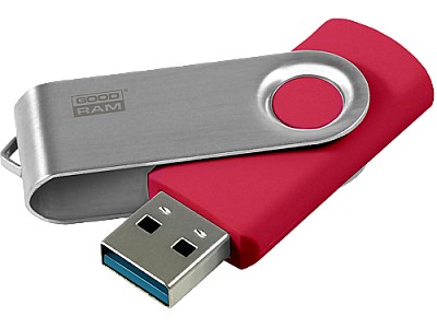 Image 16Gb  USB3.2  GoodRAM  UTS3 TWISTER Red  (Read 60 MByte/s, Write 20 MByte/s) UTS3-0160R0R11