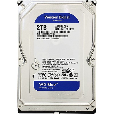 3.5" HDD 2.0TB  Western Digital Blue, 7200rpm, 256MB, SATAIII WD20EZBX