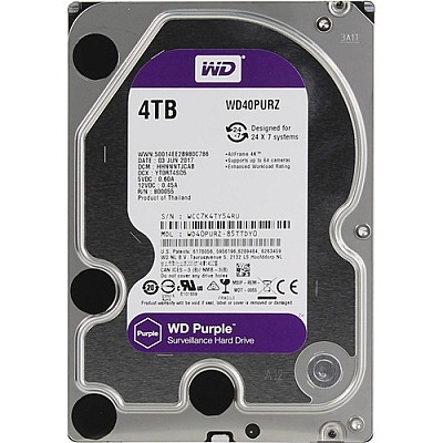 Image 3.5" HDD 4.0TB Western Digital  Purple, 5400rpm,64MB, SATAIII (for video)  WD42PURZ