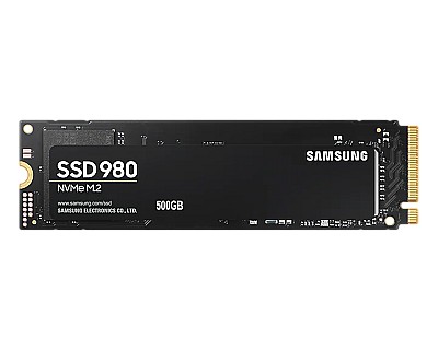 M.2 NVMe SSD 500GB  Samsung 980 , PCIe3.0 x4 / NVMe1.3, M2 Type 2280, Read: 3500 MB/s, Write: 2300 MB/s, Read /Write: 250,000/550,000 IOPS, Controller