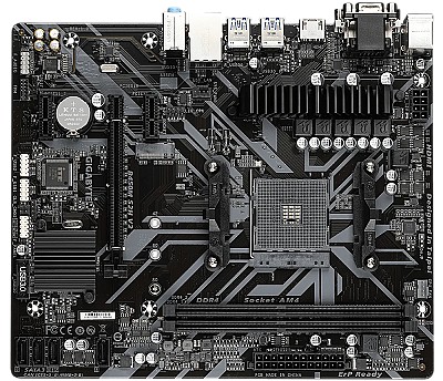 MB GIGABYTE B450M S2H V2, Socket AM4, AMD B450, Dual 2xDDR4-3600, APU AMD graphics, VGA, DVI, HDMI, 1xPCIe X16, 4xSATA3, RAID, 1xM.2, 2xPCIe X1, ALC88