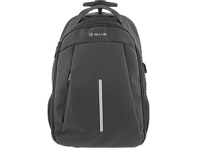 Rucsac-Laptop, Troller, Rolly, USB charging port 15.6", Tellur Black  TLL611262