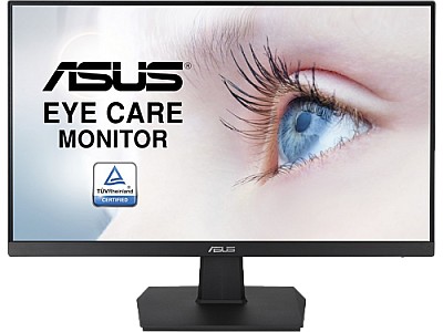 23.8" ASUS VA24EHE Monitor,1080P, Full HD, IPS, 75Hz,HDMI D-Sub DVI-D, Adaptive-Sync / FreeSync, VESA wall mountable, Eye Care, Flicker-free and,Black