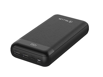 Image 30000mAh Powerbank - Tellur PBC302  2xUSB+Type-C+MicroUSB+Lightning, LCD, negru TLL158271