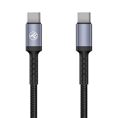 Image Cablu Tellur Type-C to Type-C,3A, PD60W, 2m, nailon, negru TLL155421