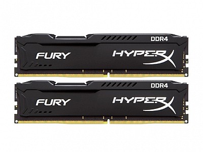 Image 16GB (Kit of 2*8GB) DDR4-3200  Kingston FURY Beast DDR4, PC25600, CL16, 1.35V,  Auto-overclocking, Asymmetric BLACK low-profile heat spreader, Intel X
