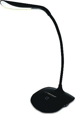 Image Desk Lamp Esperanza MIMOSA ELD105K Black, 14 LED’s, Touch switch, 3 levels of brightness, Night light, Light color: 5500K, Flexible arm, Illuminated s